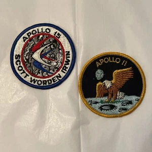 NASA APOLLO 11 Egale Landing & APOLLO 15 Scott Worden Irwin Embroidered Patches - Bild 1 von 5