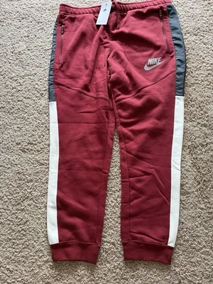 Nike Sportswear Hombres Híbrido Polar Cónico Joggers DO7232-677 Rojo Talla 2XL $100 Foto 1 de 4