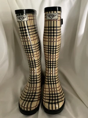 Botas de borracha xadrez femininas Forever Young tamanho 7 - Imagem 1 de 4