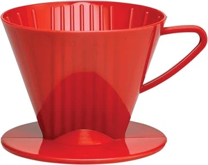Cono de filtro para preparar café Fino Pour-Over, tamaño número 2, rojo, prepara de 2 a 6 tazas - Imagen 1 de 5