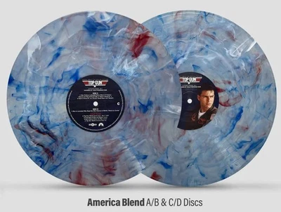 Top Gun Soundtrack American Swirl Color Vinyl 2xLP Record - Harold Faltermeyer - Image 1 of 4