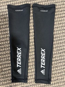 Adidas Terrex Aeroready Primeblue Black Compression Running Arm Sleeves - Picture 1 of 3