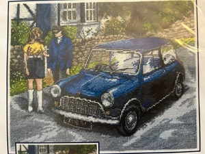Car. Mini. Counted Cross Stitch Kit. DMC. 'Mini Mk1' New - Picture 1 of 3