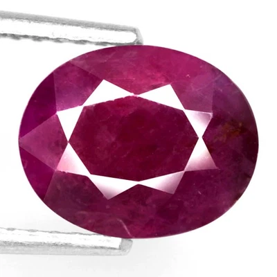 1.97Ct. Natural Gemstone Ruby Purplish Red Oval Normal Heated Tanzania Ravishing - Image 1 of 4