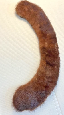 Estola o collar de piel vintage de un visón o Marten 25 pulgadas Foto 1 de 4
