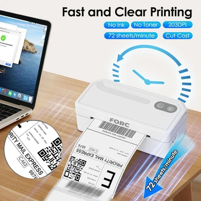 Shipping Thermal Labels Printers Bluetooth USB Connection Used Amazon Ebay Ups. - Image 1 of 4