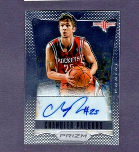 2012-13 PANINI PRIZM ROOKIE CERTIFIED AUTO #73 CHANDLER PARSONS ROCKETS SP MINT - Picture 1 of 2