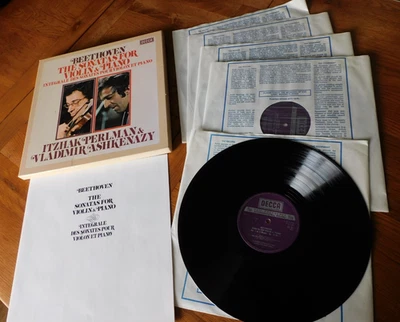 Beethoven Perlman Ashkenazy The Sonatas For Violin And Piano 5 LP BOX SET D92D 5 Foto 1 de 4