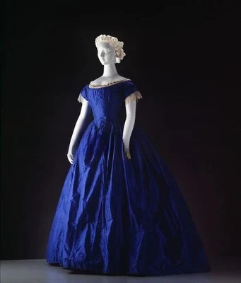 Vestidos de casamento renascentistas do século XVI azul tesouro espartilho vitoriano vintage - Imagem 1 de 4