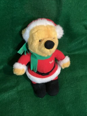Peluche vintage 1995 Mattel Disney Winnie The Pooh Santa Navidad Foto 1 de 4