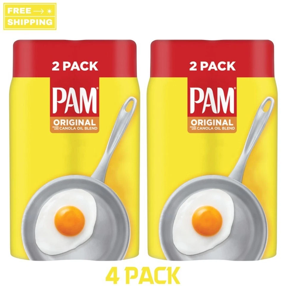 (4 Pack) PAM Original Cooking Spray, Canola Oil Nonstick Cooking & Baking Spray - Image 1 of 1