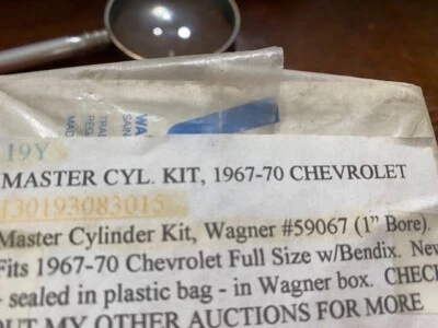 1967 1968 1969 1970 Chevrolet Chevy Master Cylinder Kit Impala Caprice Nuevo de Lote Antiguo  Foto 1 de 2