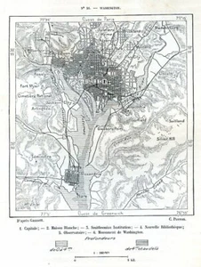 Washington....Antique Map, Plan..1892 - Picture 1 of 1