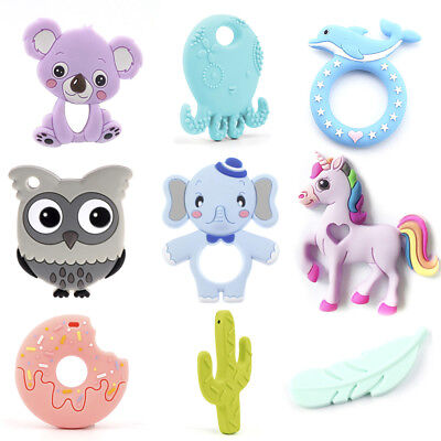 Silicone Elephant Unicorn Octopus Teether Teething DIY Baby Chewelry Sensory Toy • 2.72$