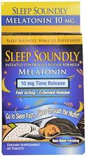 Sleep Soundly Melatonin 10mg Fast Acting Extended Release Sleep Formula