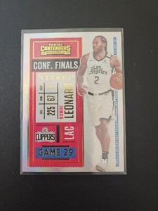 2020-21 Contenders Draft Picks Conference Finals Ticket #71 Kawhi Leonard # /75
