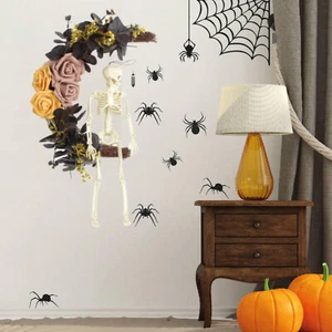 Halloween Blumen Mond Kränze für Haustür Handarbeit Cre Duft Mondkranz - Bild 1 von 4