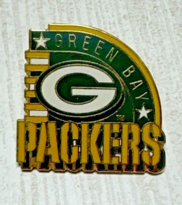 Prendedor de fútbol americano Green Bay Packers NFL verde y dorado 1994 NFLP Peter David - Imagen 1 de 4