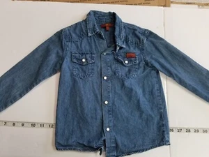 Seven Of All Mankind Kids Button Down Denim Shirt 4T - Picture 1 of 11