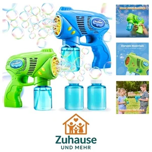 2 Seifenblasenpistole mit 2 Seifenblasen Nachfüll-Lösung für Kinder, Seifenbl... - Bild 1 von 1