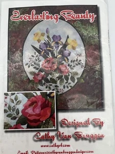 Steppmuster Cathy Van Bruggen 29,5""x33,5"" Narzissen, Iris Rosen Blume - Bild 1 von 3
