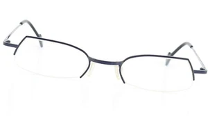 THEO BELGIUM Brille Idefy 52 Square Half Rim Stainless Dark Blue Shine M/L NOS - Bild 1 von 12