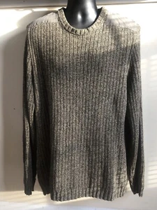 VTG Eddie Bauer Button Wool Blend Commando Style Sweater SZ LARGE Shoulder Pads - Picture 1 of 8