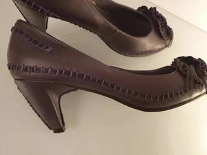 Couleur Pourpre außergewöhnlice Klassische edel Damen Pumps Leder Schuhe Top,NEU - Bild 1 von 9