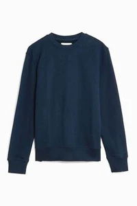 NUEVA sudadera exM&S para hombre azul cuello redondo - Imagen 1 de 2