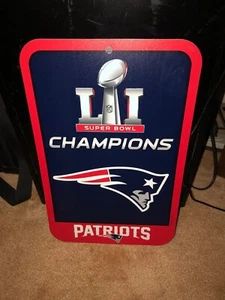 New England Patriots Superbowl LI Champions Locker Room Sign 11x17 - Picture 1 of 1