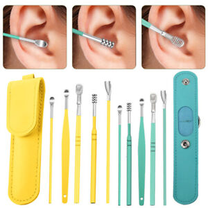 Ear Wax Remover Spring Spiral Curette Ear Picker Clean Tool Home Care Spoon Kit~