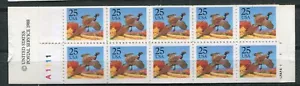 1988 UNITED STATES, 25 C PHEASANT, BK. PANE OF 10 STILL W. COVER Scott 2283a MNH - Picture 1 of 2