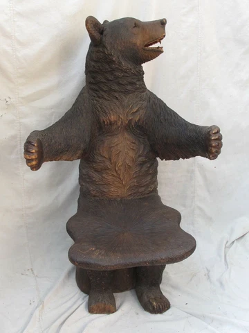 Antique Black Forest Bear Large Arm Chair c. 1890 Cover