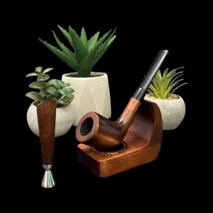 Tabac à fumer bois bois bois fait main sherlock ensemble unique de tuyaux avec outils - Photo 1/5