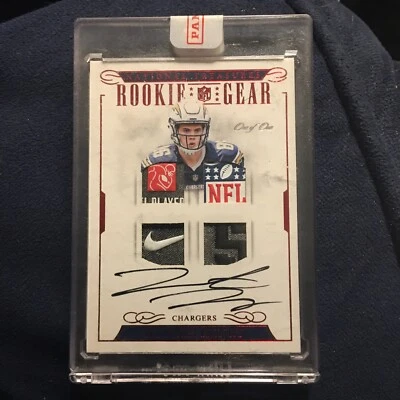 💎📈National Treasures Rookie Gear NFL Shield Hunter Henry 1/1 2016🔥(READ) - Image 1 of 4