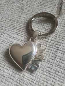 Brighton My Love key fob silver Tone NWT MSRP $42 - Picture 1 of 7