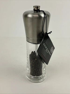 Molinillo de pimienta Cole & Mason de acero inoxidable nuevo con etiquetas sin caja Foto 1 de 4
