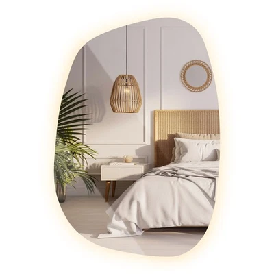 Dekospiegel Wandspiegel LED Unregelmäßiges Design für Schlafzimmer 49x34 cm - Bild 1 von 4