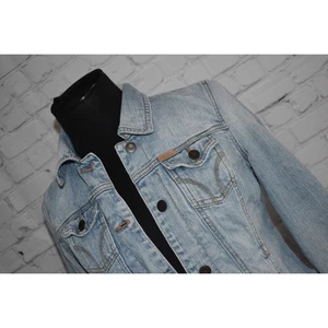 Chaqueta vaquera Hollister para mujer talla pequeña azul mezcla de algodón denim - Imagen 1 de 6
