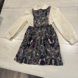 Ruth Of Carolina Dress Girls 6 Long Sleeve One Piece~jumper Coverall Look - Picture 1 of 18