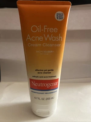 Neutrogena Oil-Free Acne Face Wash Cream, Face Cleanser, 6.7 fl. oz - Image 1 of 2