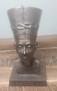 Busto Nefertititi de reina egipcia resina bronceada 6,5" Veronese 2000 - Imagen 1 de 13