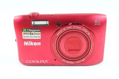 Nikon Coolpix S3600 Digital Compact Camera Working w/ Nikkor 8x Wide Zoom Lens - Image 1 of 4