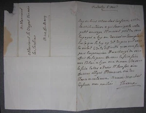 Thiroux. rue du Bacq Brief an Le Vayer, Leihwerk an La Michodière. um 1650 - Bild 1 von 1