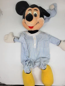 Vintage Disneyland Plush Mickey Mouse Zippered Pajama Bag Holder RARE - Bild 1 von 10