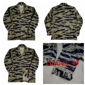 Vietnam War US Army Men TCU Jacket Tiger Stripe Camouflage Vintage Cotton Coat - Picture 1 of 6