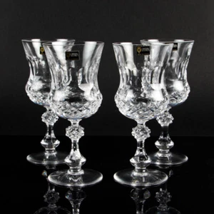 Set Gläser Bleikristall ORIGINAL Cristal Sèvres 4 x Weißwein BESTE QUALITÄT - Picture 1 of 9