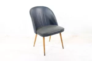 alter Sessel Kult Retro Clubsessel Loungesessel Stuhl Leder Blau - Bild 1 von 12