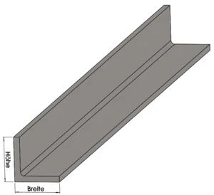 Winkelstahl gleichschenklig Stahl roh - Träger Metall Profil L-Stahl Stab Eisen - Bild 1 von 3
