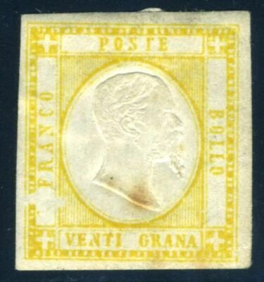 Italy Naples provinces 1861 20 grane MH Sas 23 CV $900 191224015 - Image 1 of 2
